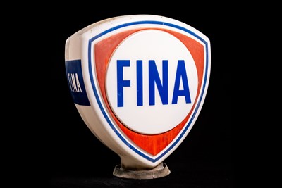 Lot 50 - Fina Glass Petrol Pump Globe