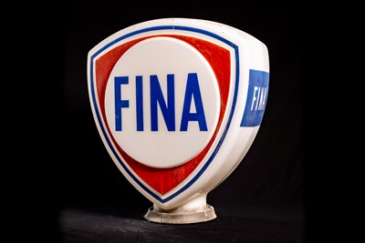 Lot 50 - Fina Glass Petrol Pump Globe