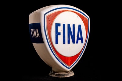 Lot 50 - Fina Glass Petrol Pump Globe