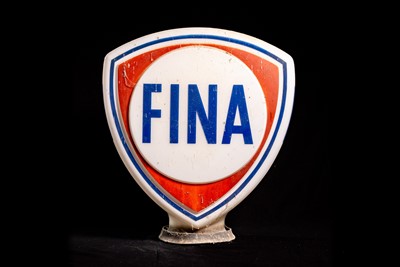 Lot 50 - Fina Glass Petrol Pump Globe