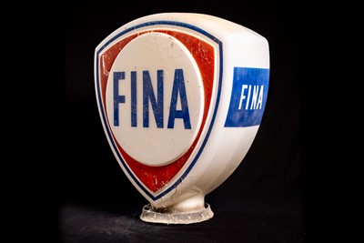 Lot 50 - Fina Glass Petrol Pump Globe