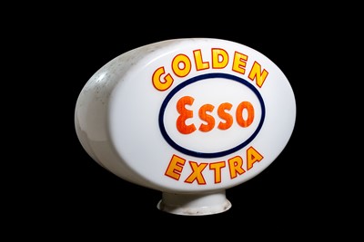 Lot 58 - Esso Golden Extra Glass Petrol Pump Globe