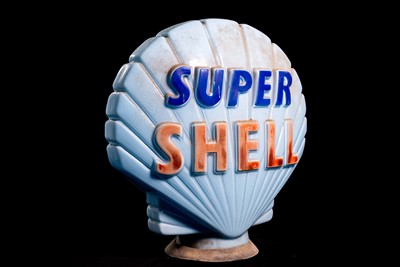 Lot 62 - Super Shell Glass Petrol Pump Globe