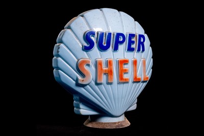 Lot 62 - Super Shell Glass Petrol Pump Globe