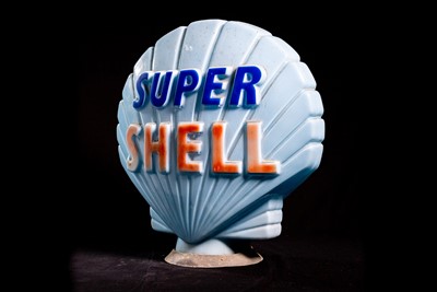 Lot 62 - Super Shell Glass Petrol Pump Globe