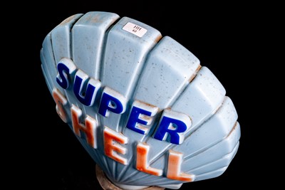 Lot 62 - Super Shell Glass Petrol Pump Globe
