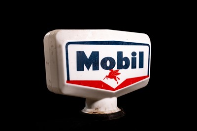 Lot 63 - Mobil Glass Petrol Pump Globe