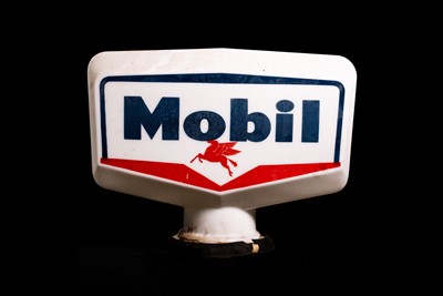 Lot 63 - Mobil Glass Petrol Pump Globe