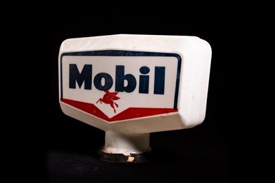 Lot 63 - Mobil Glass Petrol Pump Globe
