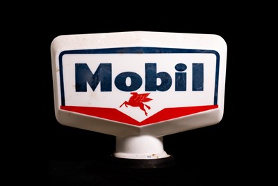 Lot 63 - Mobil Glass Petrol Pump Globe