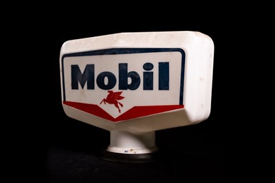 Lot 63 - Mobil Glass Petrol Pump Globe