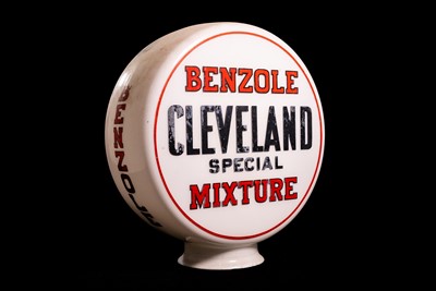 Lot 64 - Cleveland Special Mixture Glass Petrol Pump Globe