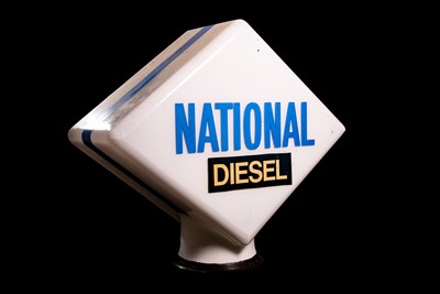 Lot 67 - National Diesel Glass Petrol Pump Globe