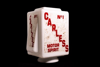 Lot 75 - Carless Motor Spirit Glass Petrol Pump Globe
