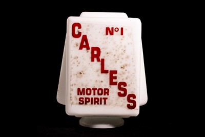 Lot 75 - Carless Motor Spirit Glass Petrol Pump Globe