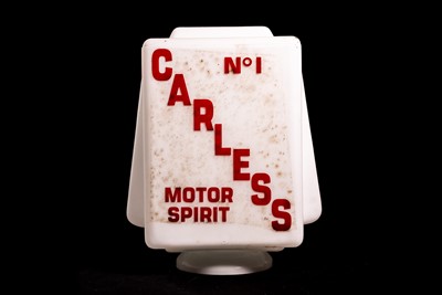 Lot 75 - Carless Motor Spirit Glass Petrol Pump Globe