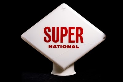 Lot 85 - Super National Glass Petrol Pump Globe