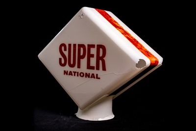 Lot 85 - Super National Glass Petrol Pump Globe