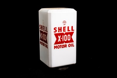 Lot 88 - Shell X100 Glass Oil Globe