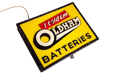 Lot 106 - Oldham Batteries Illuminated Lightbox