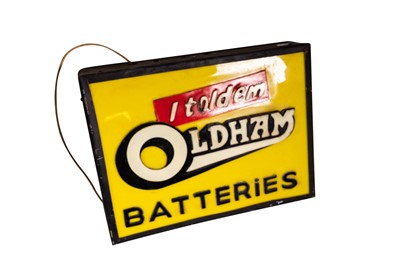 Lot 106 - Oldham Batteries Illuminated Lightbox