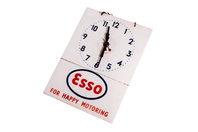 Lot 114 - Esso ‘For Happy Motoring’ Garage Wall Clock