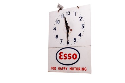 Lot 114 - Esso ‘For Happy Motoring’ Garage Wall Clock