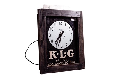 Lot 117 - KLG Plugs Glass Garage Wall Clock
