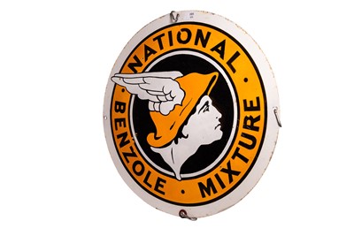 Lot 121 - National Benzole Mixture Enamel Sign