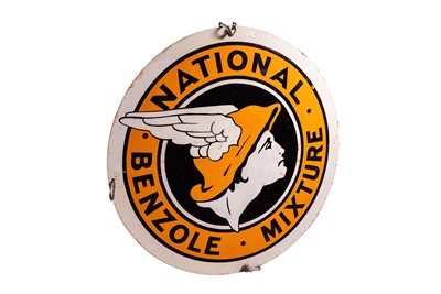 Lot 121 - National Benzole Mixture Enamel Sign