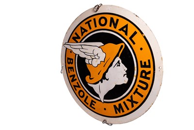 Lot 121 - National Benzole Mixture Enamel Sign
