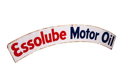 Lot 122 - Essolube Motor Oil Enamel Sign