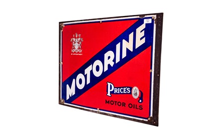 Lot 129 - Price’s Motor Oils ‘Motorine’ Enamel Sign