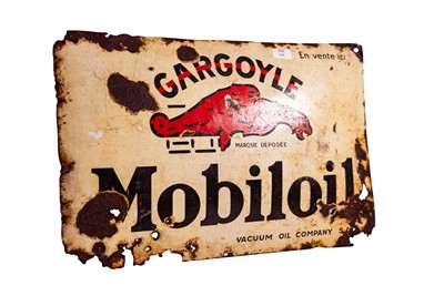 Lot 132 - Mobiloil Gargoyle Enamel Sign