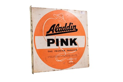 Lot 135 - Aladdin Pink Paraffin Advertising Sign