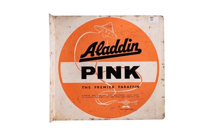 Lot 135 - Aladdin Pink Paraffin Advertising Sign