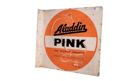 Lot 135 - Aladdin Pink Paraffin Advertising Sign