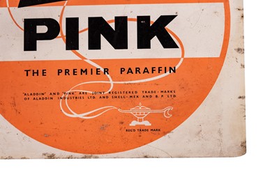 Lot 135 - Aladdin Pink Paraffin Advertising Sign