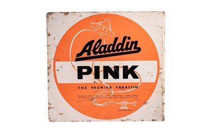 Lot 135 - Aladdin Pink Paraffin Advertising Sign