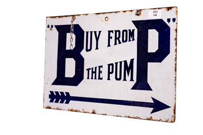 Lot 136 - BP ‘Buy From the Pump’ Enamel Sign