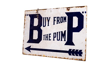 Lot 136 - BP ‘Buy From the Pump’ Enamel Sign