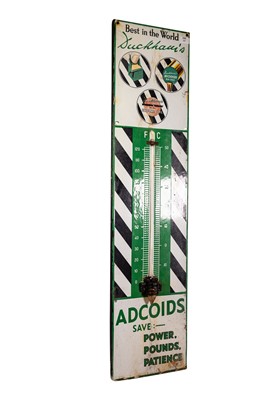 Lot 137 - Duckham’s Adcoids Enamel Sign Thermometer