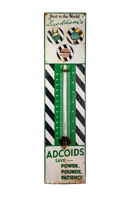 Lot 137 - Duckham’s Adcoids Enamel Sign Thermometer