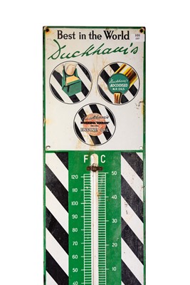 Lot 137 - Duckham’s Adcoids Enamel Sign Thermometer