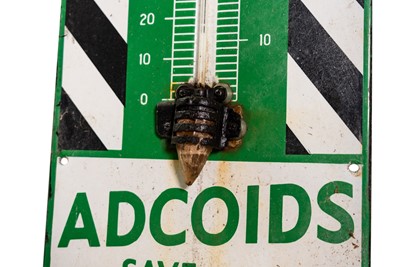 Lot 137 - Duckham’s Adcoids Enamel Sign Thermometer