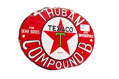 Lot 140 - Texaco Thuban Compound-B Enamel Sign