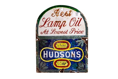 Lot 141 - Hudson Lamp Oil Enamel Sign