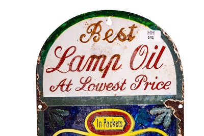 Lot 141 - Hudson Lamp Oil Enamel Sign