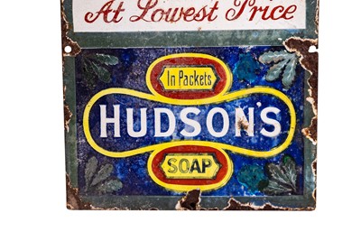 Lot 141 - Hudson Lamp Oil Enamel Sign