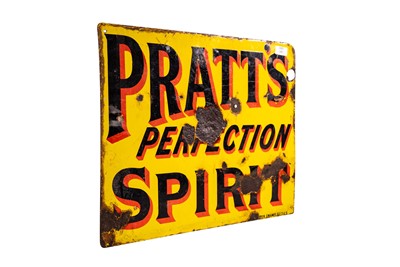 Lot 142 - Pratt’s Perfection Spirit Enamel Sign